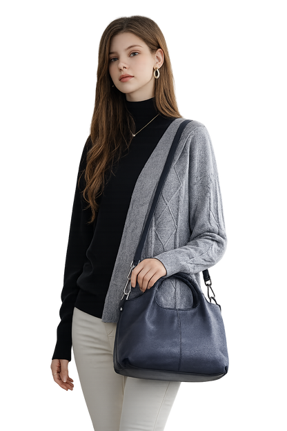Fashionable Soft Leather Crossbody Tote Bag for Women