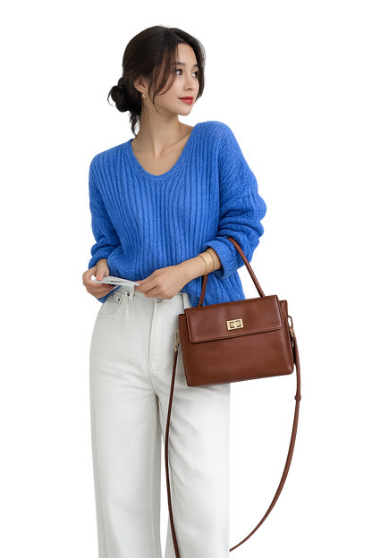 Genuine Leather Crossbody Shoulder Bag