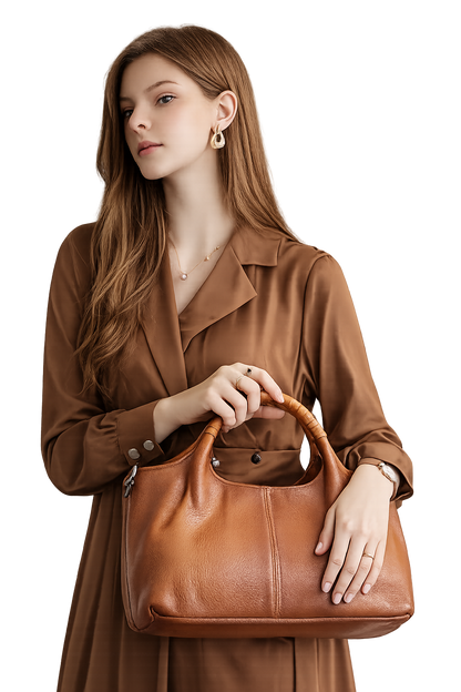 Fashionable Soft Leather Crossbody Tote Bag for Women