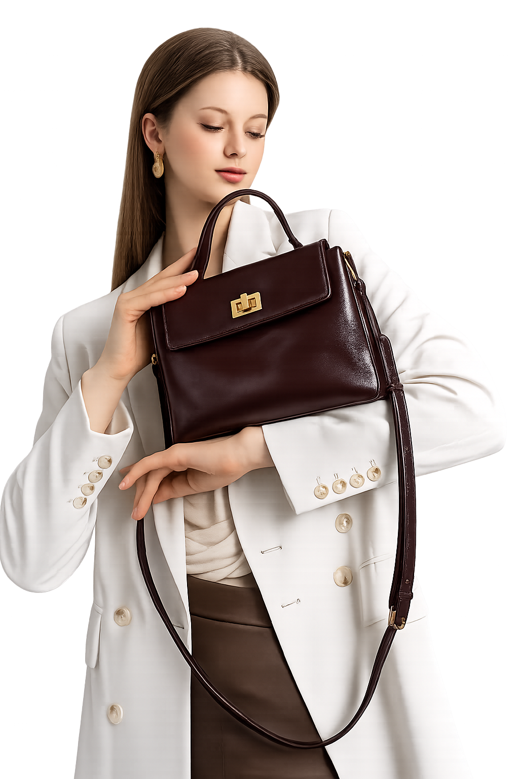 Genuine Leather Crossbody Shoulder Bag