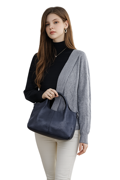 Fashionable Soft Leather Crossbody Tote Bag for Women