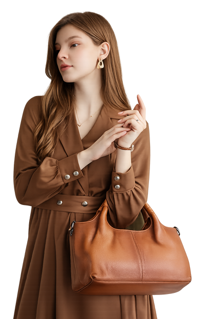 Fashionable Soft Leather Crossbody Tote Bag for Women